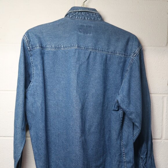 Men's Woolrich Denim Shirt Jacket Size Large - Picture 8 of 10